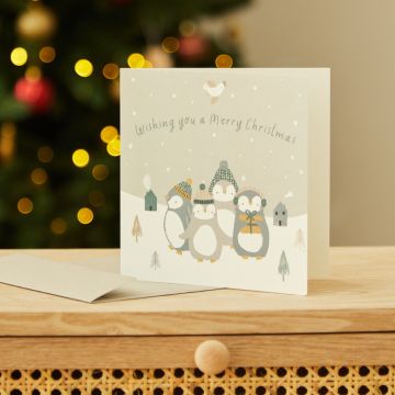 Personalised Grey Christmas Card