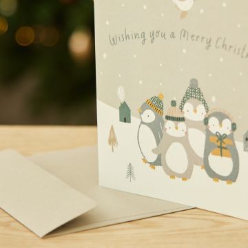Personalised Grey Christmas Card