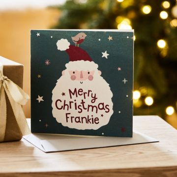 Personalised Santa Face Christmas Card