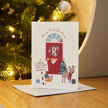 Personalised First Christmas Door Card