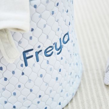 Personalised Large Blue Polka Dot Storage Bag