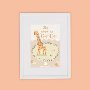 Personalised Giraffe Wall Art