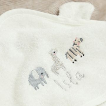 Personalised Ivory Born To Be Loved Hooded Towel
