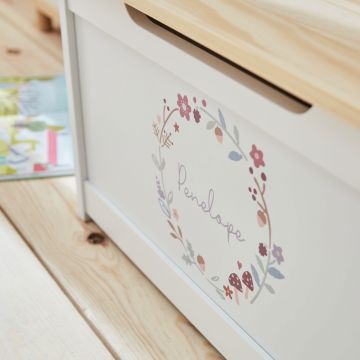 Personalised Wildflowers Toy Bench