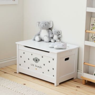 Personalised Koala White Toy Box