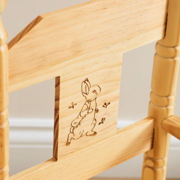 Personalised Peter Rabbit Design Wooden Rocking Chair