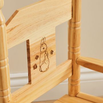 Personalised Flopsy Bunny Design Wooden Rocking Chair