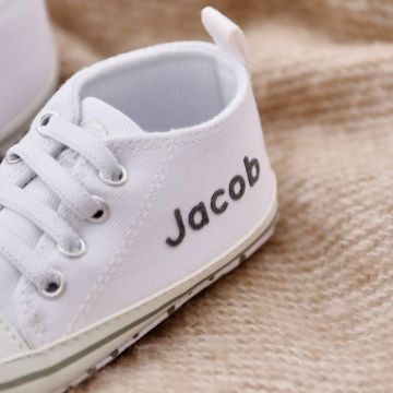 Personalised White High Tops Trainers