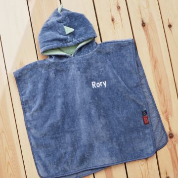 Personalised Dinosaur Towelling Poncho