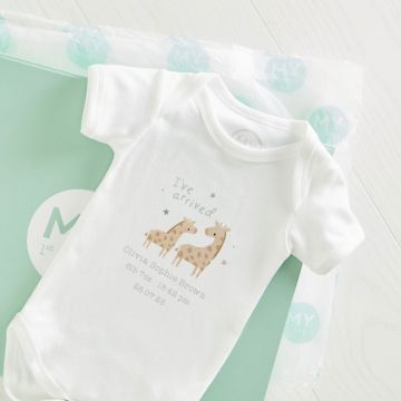 Personalised New Arrival Giraffe Bodysuit
