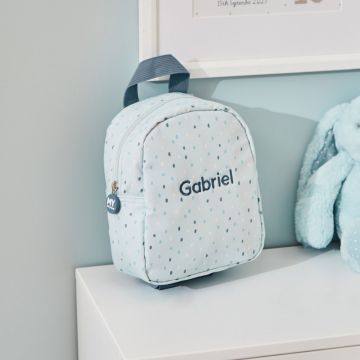 Personalised Blue Spot Tiny Backpack