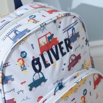 Personalised Transport Print Medium Backpack