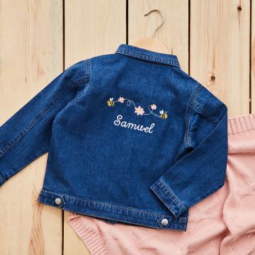 Personalised Bumblebee Denim Jacket (18 Months - 4 Years)