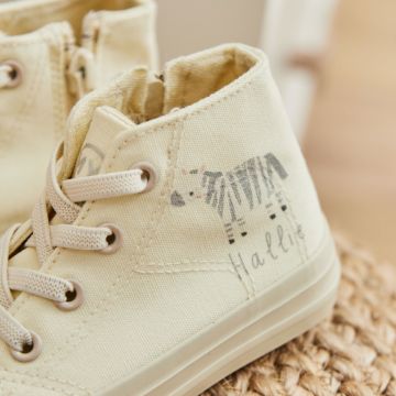 Personalised Zebra High Top Trainers