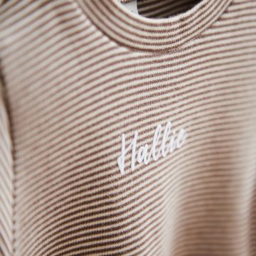 Personalised Mocha Children’s Striped T-Shirt