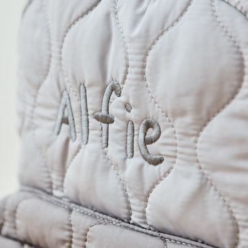 Personalised Grey Quilted Medium Backpack