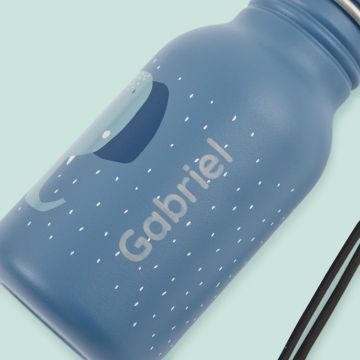 Personalised Trixie Blue Elephant 350ml Water Bottle
