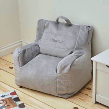 Personalised Grey Bean Bag Chair