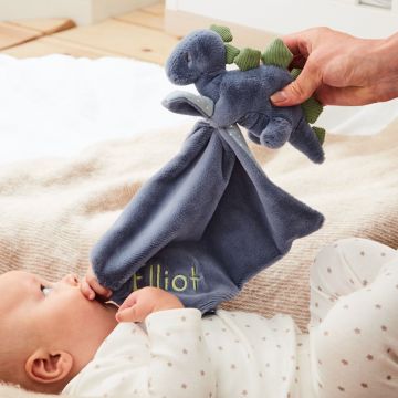 Personalised Blue Dinosaur Comforter