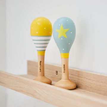 Personalised Pastel Wooden Maracas FSC®