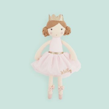 Personalised Light Brown Hair Ballerina Doll