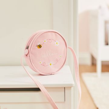 Personalised Bumblebee Design Pink Handbag