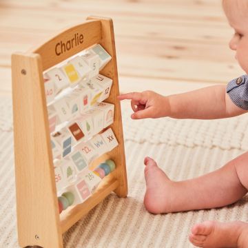 Personalised Wooden Alphabet Abacus Toy FSC®