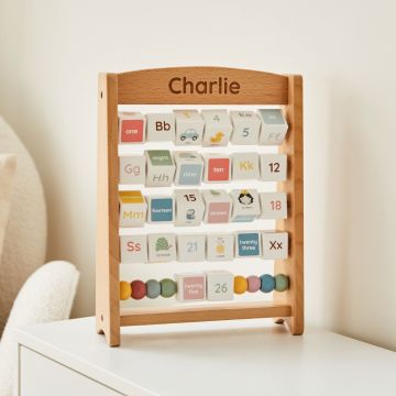 Personalised Wooden Alphabet Abacus Toy FSC®