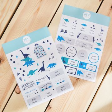 Personalised Dinosaur Sticker Pack