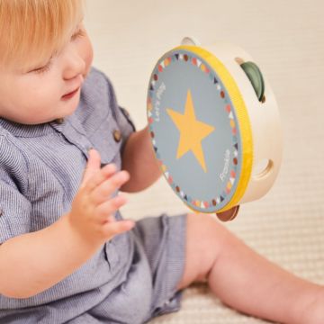 Personalised Colourful Childrens Tambourine Toy FSC®