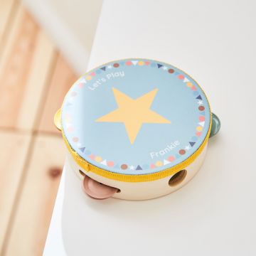 Personalised Colourful Childrens Tambourine Toy FSC®