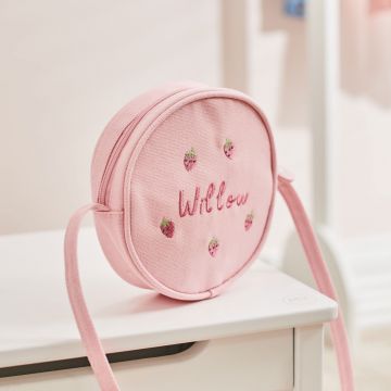 Personalised Strawberry Design Pink Handbag