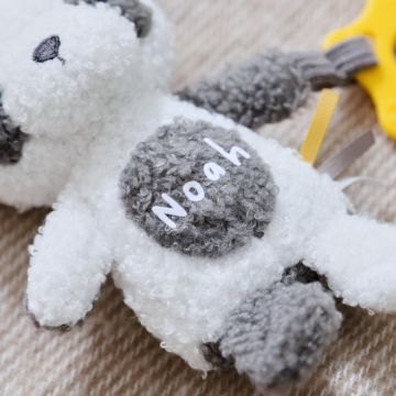 Personalised Mini Mono Panda Rattle Activity Toy