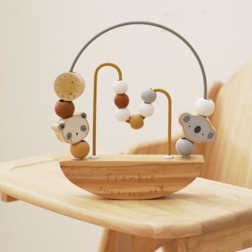Personalised Mini Mono Rocking Bead Activity Toy