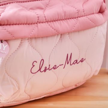 Personalised Bumblebee Quilted Medium Backpack