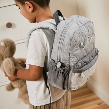 Personalised Born To Be Loved Safari Quilted Medium Backpack