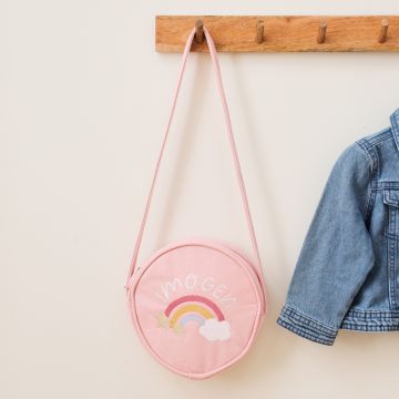 Personalised Rainbow Pink Handbag