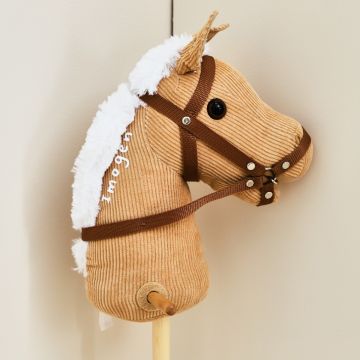 Personalised Brown Cord Hobby Horse