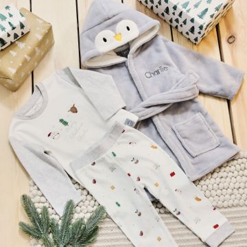 Personalised Christmas Pyjamas & Robe Set