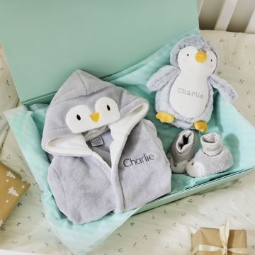 Personalised Penguin Bedtime Cuddle Set