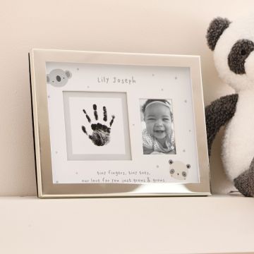Personalised Panda & Koala Handprint Photo Frame