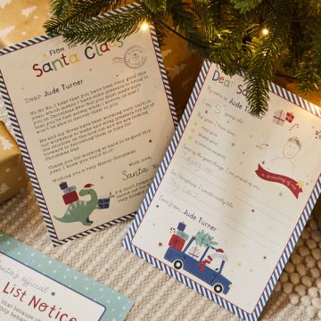 Personalised Dinosaur Stickers & Letter to Santa Pack