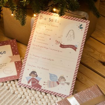 Personalised Pink Stickers & Letter To Santa Pack