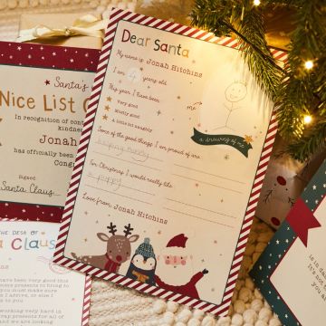 Personalised Red Stickers & Letter To Santa Pack
