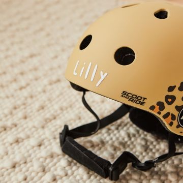 Personalised Scoot and Ride Leopard Highway Kick 1 Scooter & Helmet Gift Set