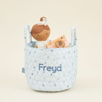 Personalised Small Blue Polka Dot Storage Bag