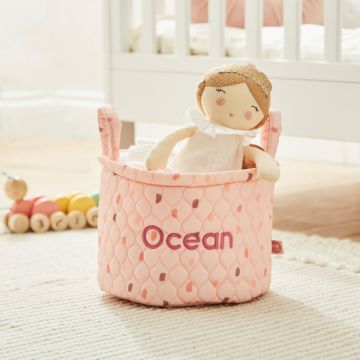 Personalised Small Pink Polka Dot Storage Bag