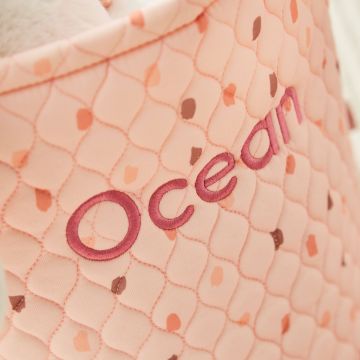 Personalised Medium Pink Polka Dot Storage Bag