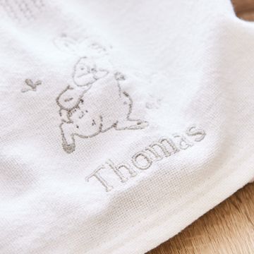 Personalised Ivory Peter Rabbit Cellular Blanket
