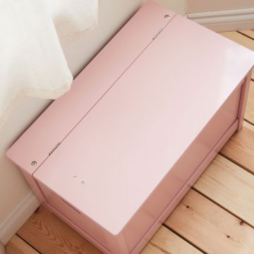 Personalised Unicorn Design Pink Panelled Toy Box FSC®
